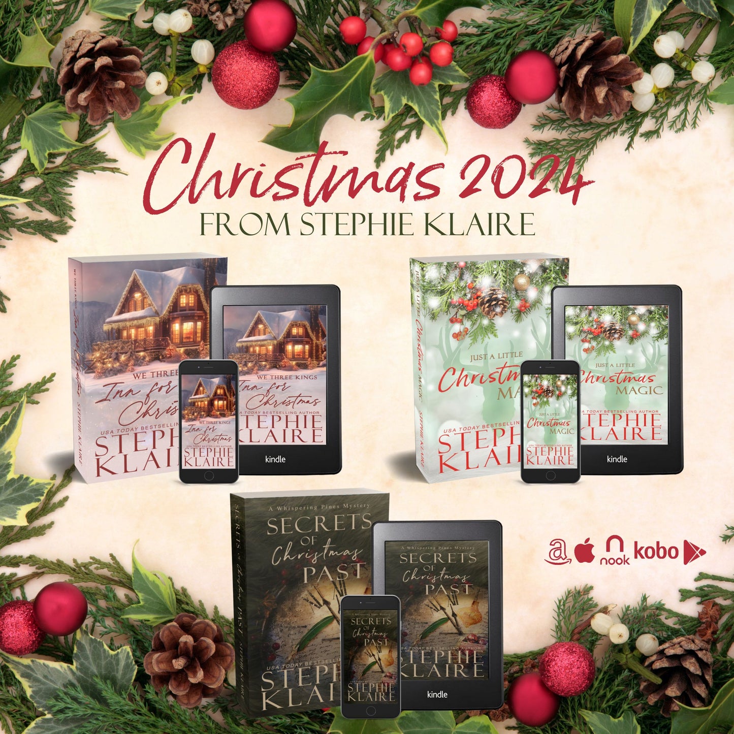 3 Brand New Christmas Novel Bundle